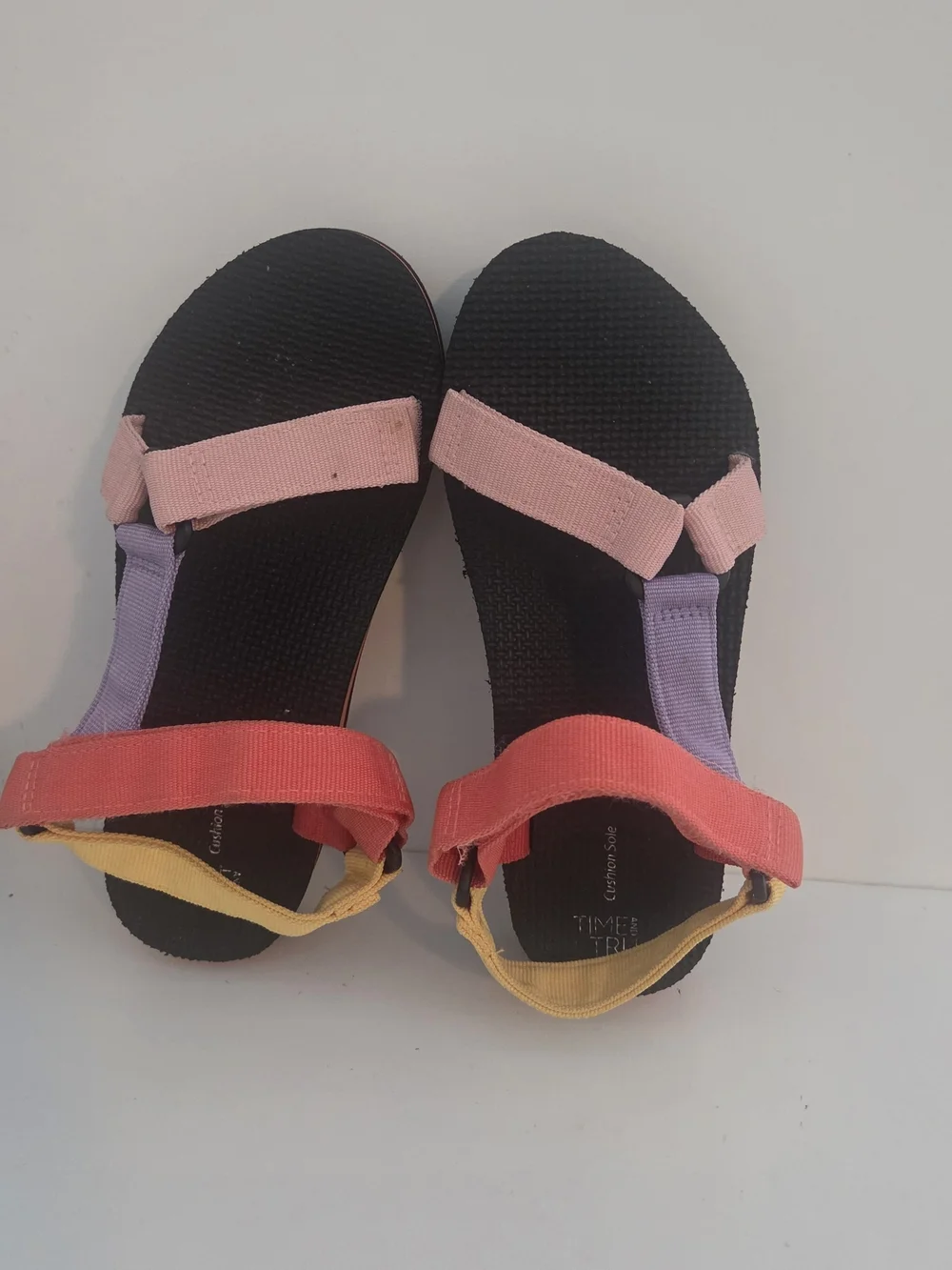 Time And Tru Kids Coral & Pink Sport Sandals Size 7